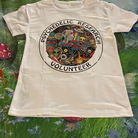 Psychedelic Research Volunteer Tee, Medium and Large, NWOT - Picture 5 of 8